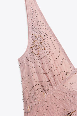 MIDI DRESS WITH BEADS