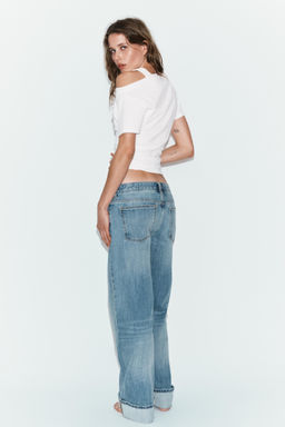 JEANS TRF LOOSE FOLDED TIRO BAJO / Azul - Zara фото 5