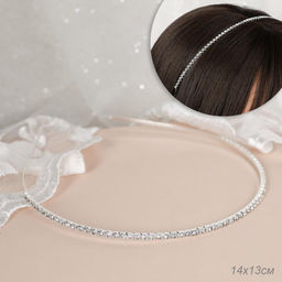 Ободок для волос стразы 1 ряд / N3258-1 /уп 1/723816 - ГалеонТрейд фото 6