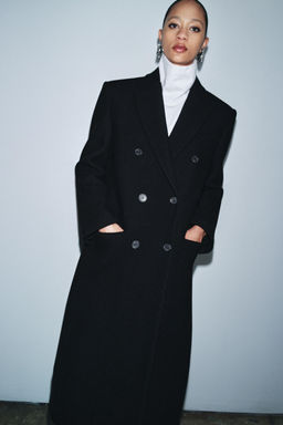 ZW COLLECTION LIMITED EDITION WOOL BLEND COAT - Zara фото 4