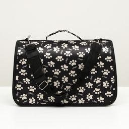 Сумка - переноска для животных Лапки Happy, каркасная, размер М, 40 х 21 х 27 см, чёрная - Пижон фото 3