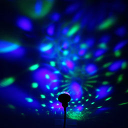 Цена за 2 шт. Диско-шар mini "Каледоскоп", LED (красный, зеленый, синий), переходник Micro USB