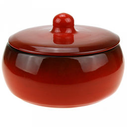 Набор для холодца керамический Русский 3 предмета по 0,9л, д16,5см Красный, h23см, с крышкой (Россия) - Домашняя мода фото 2