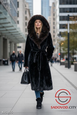 Эко шубки под норку с капюшоном