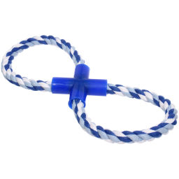 Цена за 6 шт. Игрушка - канат для собак средних и крупных пород "НЕСКУЧАЙКА", цвет синий 25*10,5см / 80гр (лейбл)