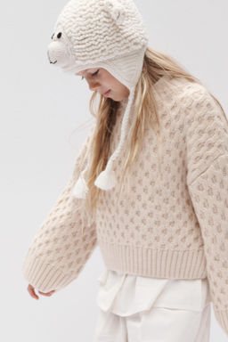 CABLE KNIT WOOL JUMPER LIMITED EDITION - Zara фото 12