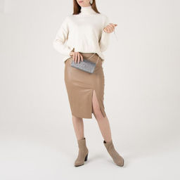 Сумка женская, отдел на клапане, длинная цепь, цвет серебристый - Simaland фото 3