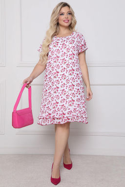 Платье П-2171/16 Цвет:белый с розовым - Леди агата фото 6