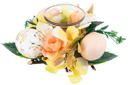 Пасхальное украшение подсвечник 15*15*7 см "Весеннее цветение" на 1 свечу