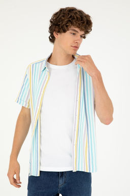 Мужская темно-синяя рубашка с коротким рукавом Неожиданная скидка в корзине - U.s. polo assn фото 3