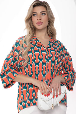 Рубашка Антария коралл Б10080 - Lt collection фото 6