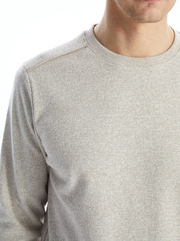 Bisiklet Yaka Uzun Kollu Erkek Sweatshirt