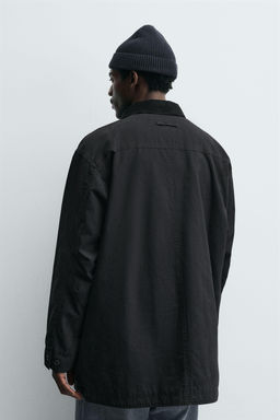 DENIM TRENCH COAT WITH CONTRAST COLLAR - Zara фото 3