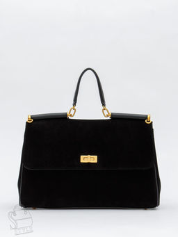 Сумка женская кожаная 1115M black Polina&Eiterou