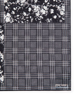 Зеленый льняной платок