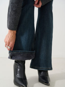 Джинсы женские утепленные темно-синие Bochetti