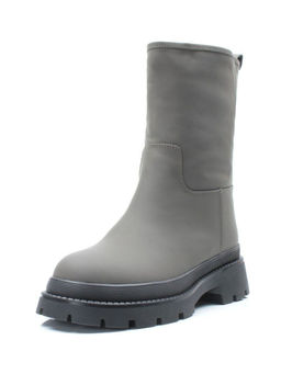 04-C187M Ботинки зимние женские (натуральная кожа (нубук) натуральный мех)