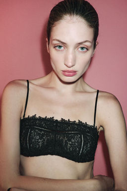 UNDERWIRED MESH AND LACE BRA - Zara фото 2
