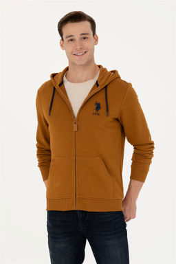 U. S. Polo Assn Мужской вязаный кардиган кокосового цвета с капюшоном - U.s. polo assn фото 10