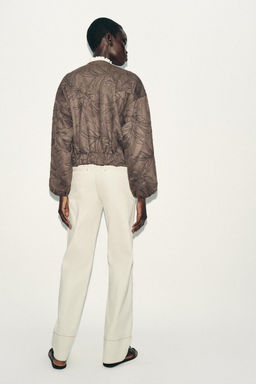 EMBROIDERED FAUX SUEDE BOMBER JACKET - Zara фото 7