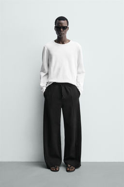 PANTAL?N JOGGER RELAXED FIT COSTURA / Negro