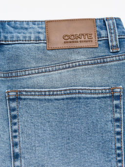 CONTE CON-755 Джинсовые шорты с эффектом потёртостей и необработанным краем light blue - Conte elegant фото 9