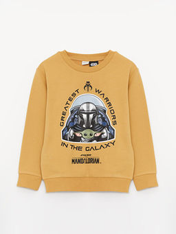 Bisiklet Yaka Star Wars Bask?l? Uzun Kollu Erkek ?ocuk Sweatshirt