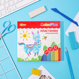 Пластилин классич Комус Класс (№1 School)ColorPics наб 12цв 240г,со стек  фото 5