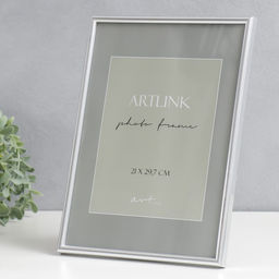 Фоторамка для фото 21×29.7 см, (A4) Decoline, пластик, серебро