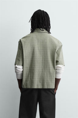 BOXY FIT CHECK SHIRT - Zara фото 3