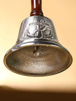 Колокольчик «Якорь», 12×12×24 см, алюминий, с деревянной ручкой