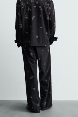 LIMITED EDITION RELAXED FIT SEQUIN TROUSERS - Zara фото 14