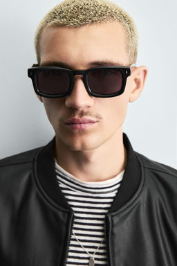 LEATHER EFFECT BOMBER JACKET - Zara фото 14