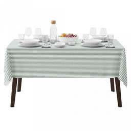Скатерть 220х145см "Виши" полоса, длина стола до 180см, на 8-10 персон, рогожка, хлопок "Премиум" 186г/м2, упаковка классическая 28х41см, "Домашняя мода" (Россия)