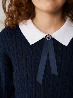 ACOOLA / Джемпер детский для девочек Sandra темно-синий фото 3