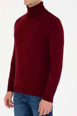 U. S. Polo Assn Мужской бордово-красный базовый свитер - U.s. polo assn фото 13