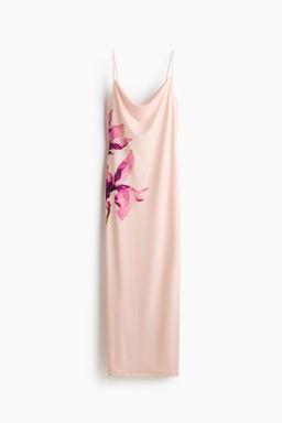 Vestido de tirantes finos con escote drapeado
