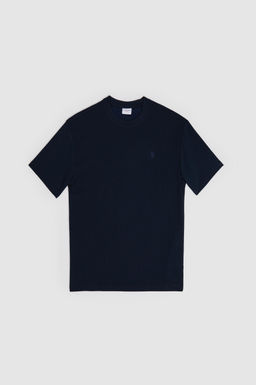 Erkek Comfort Fit Bisiklet Yaka Lacivert Ti__rt