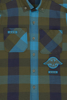 Рубашка цвета хаки с длинным рукавом для мальчика - U.s. polo assn фото 7