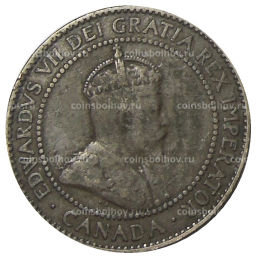 Монета 1 цент 1909 года Канада