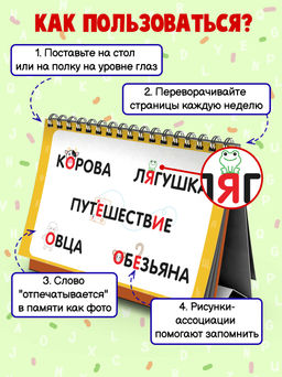 Визуальный словарь для детей. Серия Настольные запоминалки арт. 57907/ 5 СЛОВАРНЫЕ СЛОВА - Феникс+ фото 3