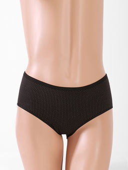 Трусы женские больших размеров черные в горох