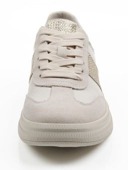 03-A1021-2 LT. BEIGE Кроссовки женские (натуральная кожа, натуральная замша)