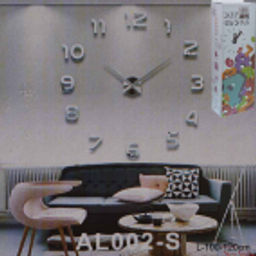 Часы аппликация 3D 100-120 см / ZH002S/3 /уп 50/ серебро