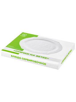 Блюдо 25,5*19*2 см "Птички на ветке"