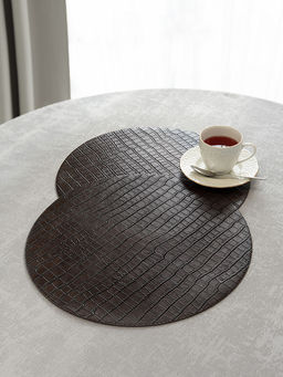 Набор салфеток сервировочных D36, 2 шт коричневый ПВХ - Denastia фото 2