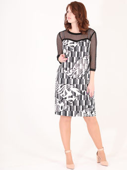 Авангардное дизайнерское платье с рукавами из сетки