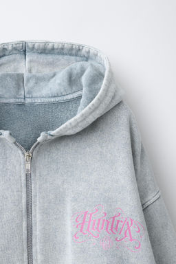 SUDADERA CREMALLERA EFECTO LAVADO KPOP DEMON HUNTERS NETFLIX / Gris medio - Zara фото 5