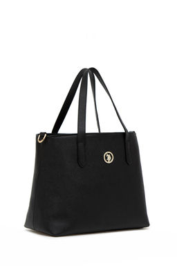 Женская черная подарочная сумка в штучной упаковке с шарфом - U.s. polo assn фото 6