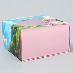 Цена за 5 шт. Коробка подарочная складная с пластиковым окном, упаковка, «Маленькой принцессе», 14×14×8 см